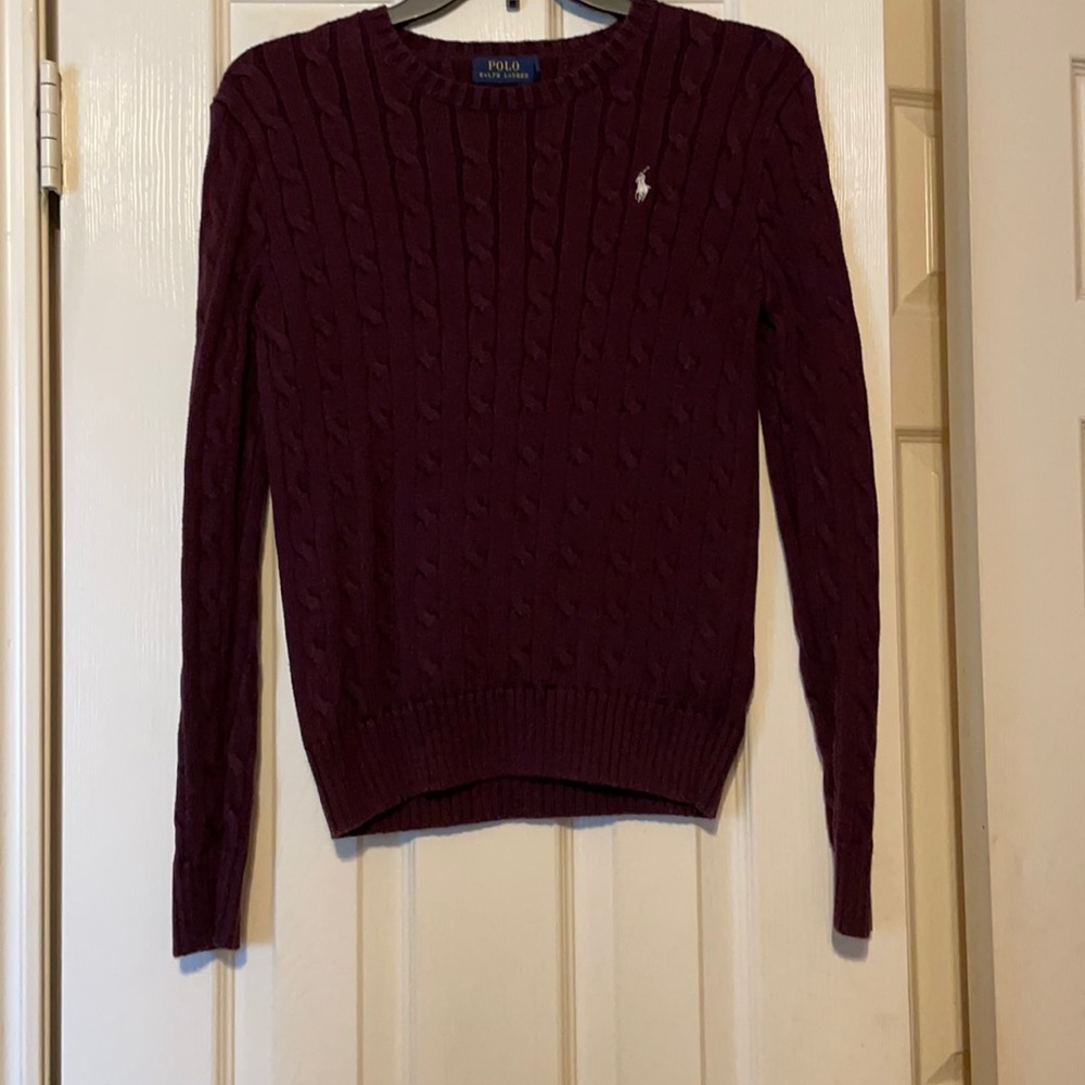 Polo Ralph Lauren, maroon sweater, size S